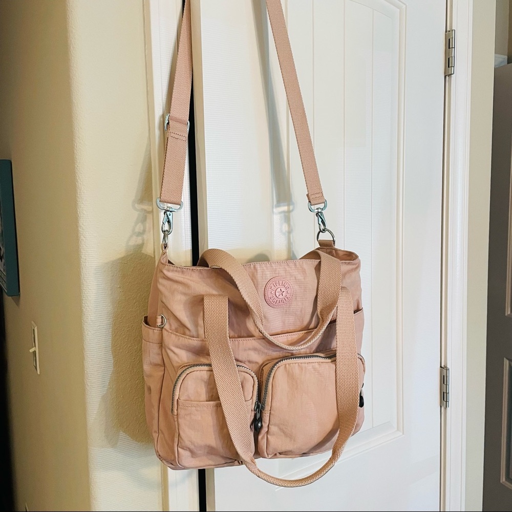 Kipling Sady pink messenger crossbody bag